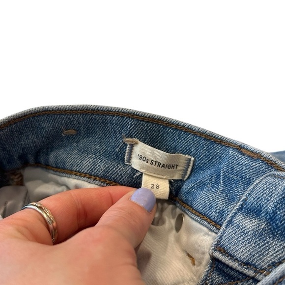 Madewell The '90s Straight Crop Jean in Concho Wash 28 - Picture 5 of 9